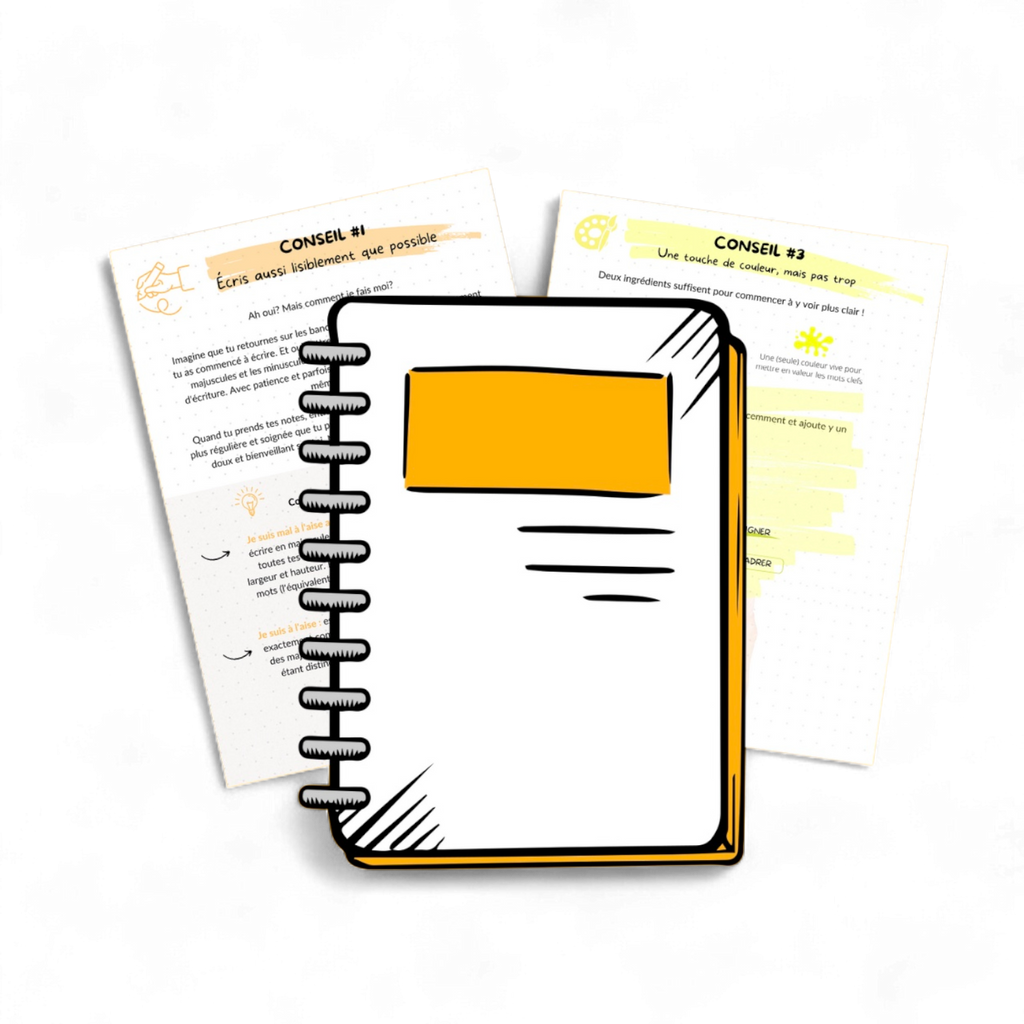 Guide "3 conseils pour booster visuellement tes prises de notes" 🎁